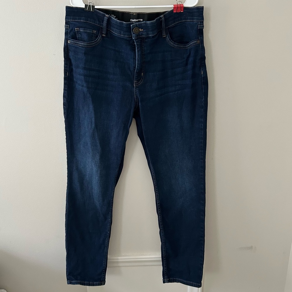 Claiborne Mid- Rise Dark Blue Jeans